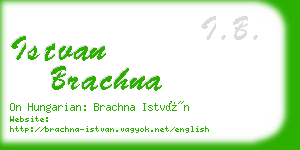 istvan brachna business card